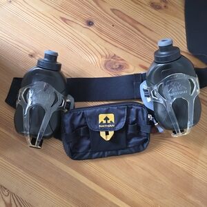Natan Black Hydration Belt with Bottles